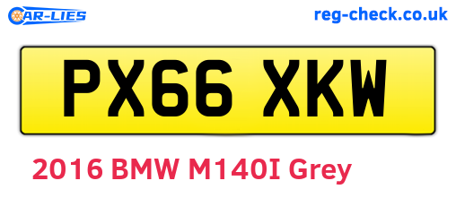 PX66XKW are the vehicle registration plates.