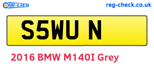 S5WUN are the vehicle registration plates.