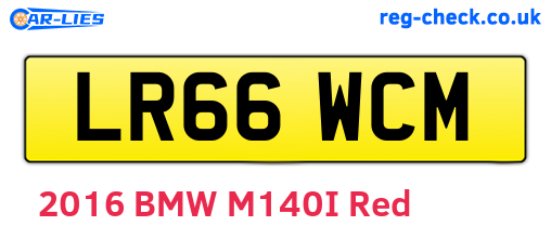 LR66WCM are the vehicle registration plates.