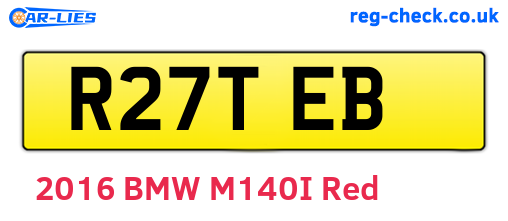 R27TEB are the vehicle registration plates.