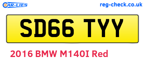SD66TYY are the vehicle registration plates.