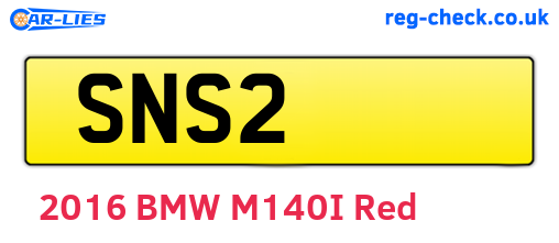 SNS2 are the vehicle registration plates.