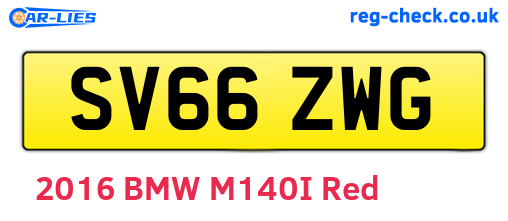SV66ZWG are the vehicle registration plates.