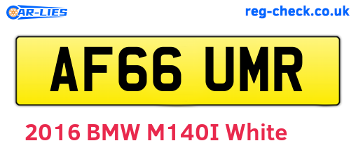 AF66UMR are the vehicle registration plates.