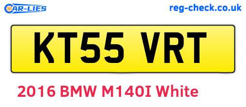 KT55VRT are the vehicle registration plates.