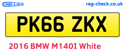 PK66ZKX are the vehicle registration plates.