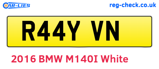R44YVN are the vehicle registration plates.