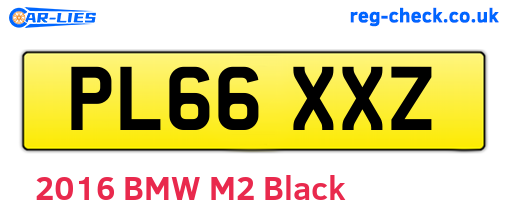 PL66XXZ are the vehicle registration plates.