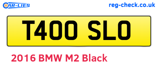 T400SLO are the vehicle registration plates.