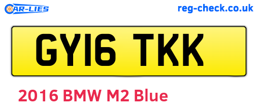 GY16TKK are the vehicle registration plates.