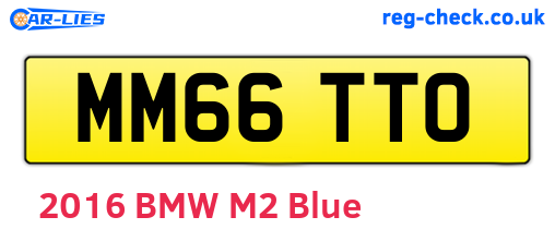 MM66TTO are the vehicle registration plates.