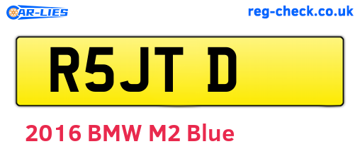 R5JTD are the vehicle registration plates.