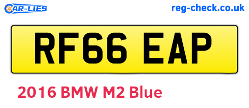 RF66EAP are the vehicle registration plates.