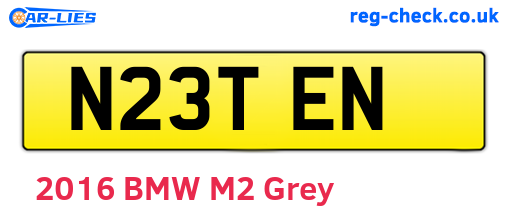 N23TEN are the vehicle registration plates.