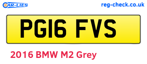 PG16FVS are the vehicle registration plates.