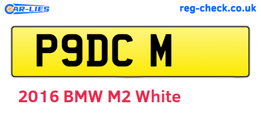 P9DCM are the vehicle registration plates.
