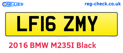 LF16ZMY are the vehicle registration plates.