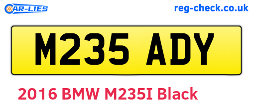 M235ADY are the vehicle registration plates.