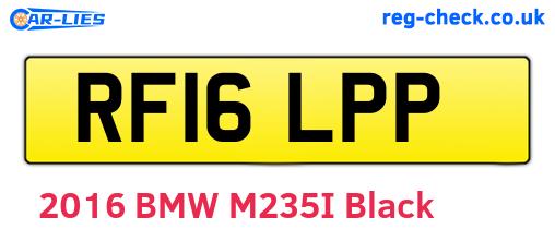 RF16LPP are the vehicle registration plates.