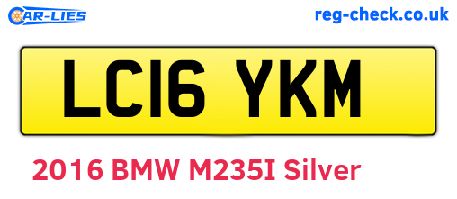 LC16YKM are the vehicle registration plates.