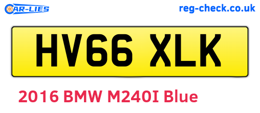 HV66XLK are the vehicle registration plates.
