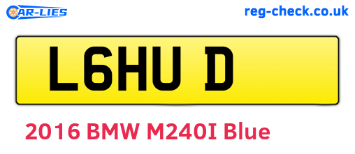 L6HUD are the vehicle registration plates.
