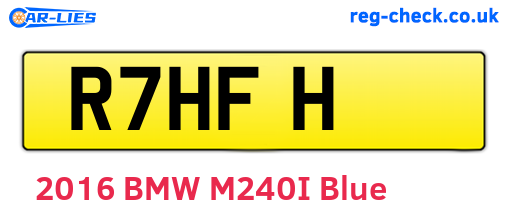 R7HFH are the vehicle registration plates.