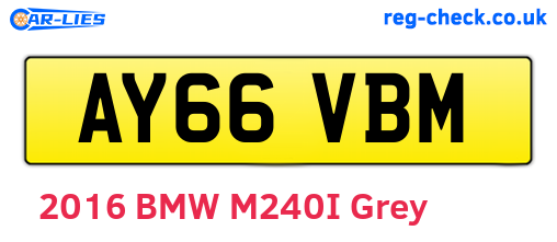 AY66VBM are the vehicle registration plates.
