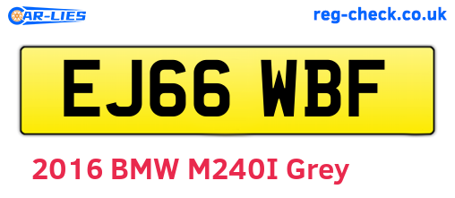 EJ66WBF are the vehicle registration plates.