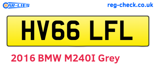 HV66LFL are the vehicle registration plates.