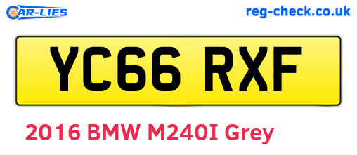 YC66RXF are the vehicle registration plates.