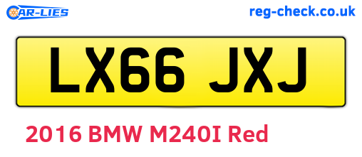LX66JXJ are the vehicle registration plates.