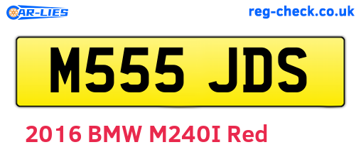 M555JDS are the vehicle registration plates.