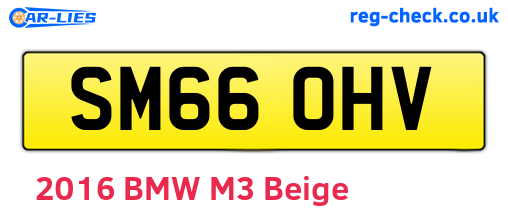 SM66OHV are the vehicle registration plates.