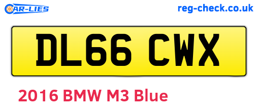 DL66CWX are the vehicle registration plates.