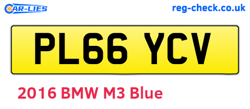 PL66YCV are the vehicle registration plates.