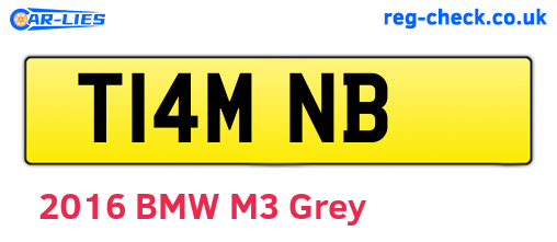T14MNB are the vehicle registration plates.