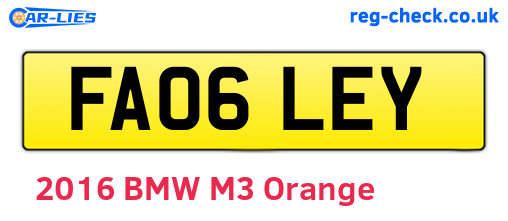 FA06LEY are the vehicle registration plates.