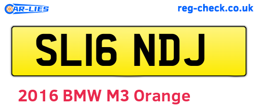 SL16NDJ are the vehicle registration plates.