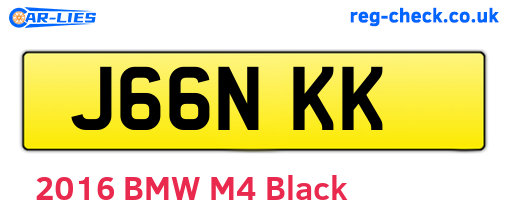 J66NKK are the vehicle registration plates.