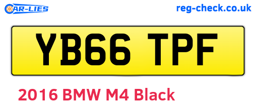 YB66TPF are the vehicle registration plates.