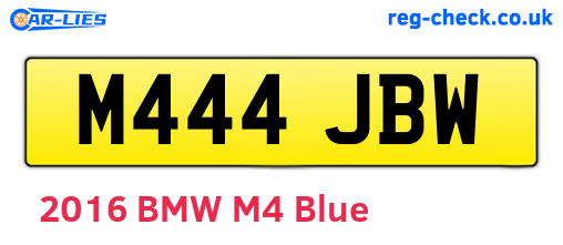 M444JBW are the vehicle registration plates.