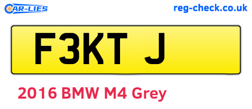 F3KTJ are the vehicle registration plates.