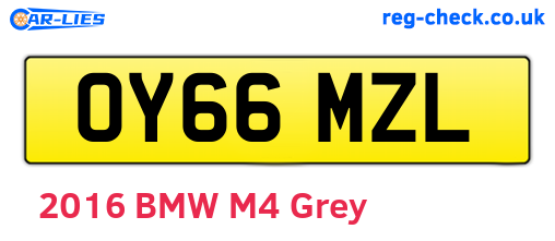 OY66MZL are the vehicle registration plates.