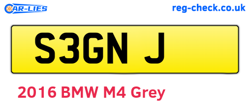 S3GNJ are the vehicle registration plates.