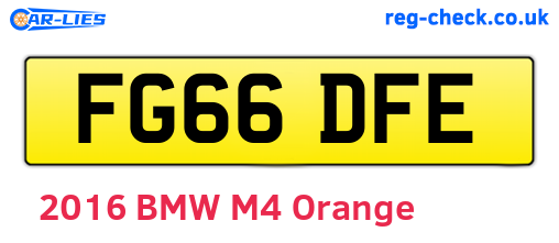FG66DFE are the vehicle registration plates.