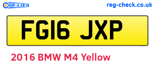 FG16JXP are the vehicle registration plates.