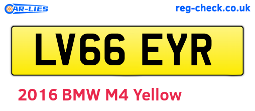 LV66EYR are the vehicle registration plates.