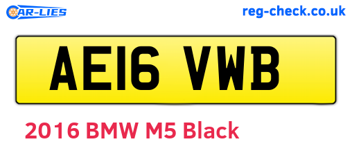 AE16VWB are the vehicle registration plates.