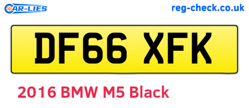 DF66XFK are the vehicle registration plates.